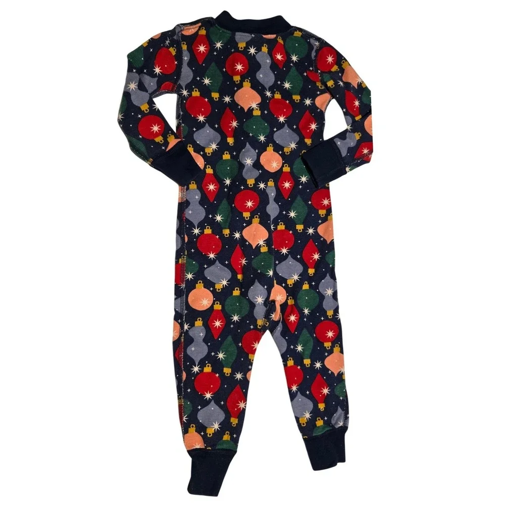 Hanna Andersson Organic Cotton Christmas Ornaments Pajama Jumpsuit 80cm‎ 18-24M